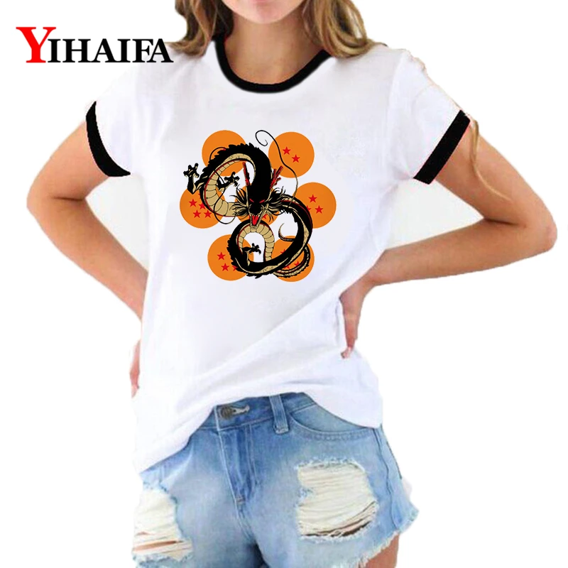 

YIHAIFA 3D Print Creative Graphic Tees Women Cartoon Tee Short Sleeve Female Casual Tops Dragon Ball Z T Shirts