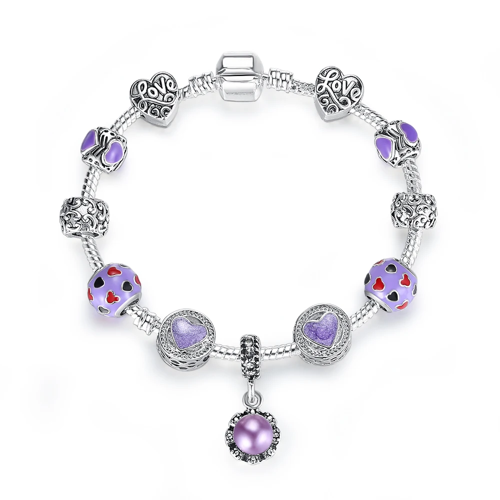 Мужской и Женский индивидуальный модный браслет из бисера, металлический браслет с бисером, ювелирные изделия, милые женские вечерние ювелирные изделия для помолвки, подарки для пары