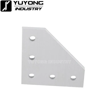 

Clear/Black Anodized 5 hole 90 degree joining plate 60*60*4mm for V-slot Rail C-Beam Rail 3D printer parts CNC Router