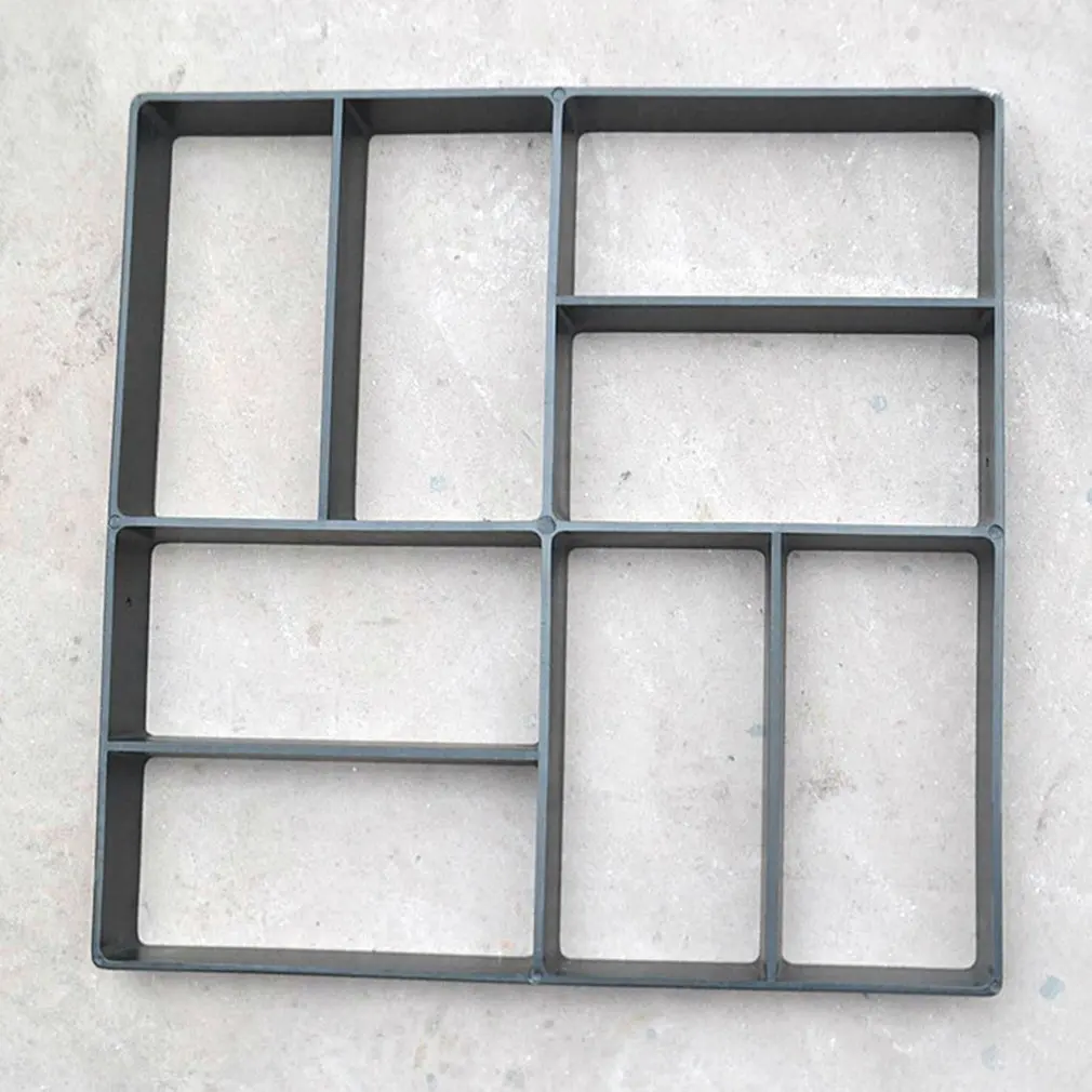 Garden Paving Stone Molds Diy Patio Walk Maker Stepping Stone Concrete Paver Mold Reusable Path Maker Mold - Цвет: type b