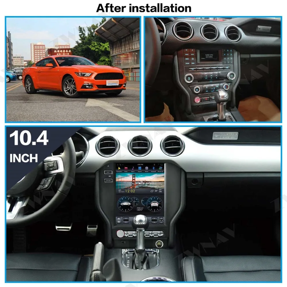 Excellent Android 9 64+4G Tesla With DSP Carplay Car Multimedia Player Stereo For Ford Mustang 2015 + Auto Radio GPS Navigation 0