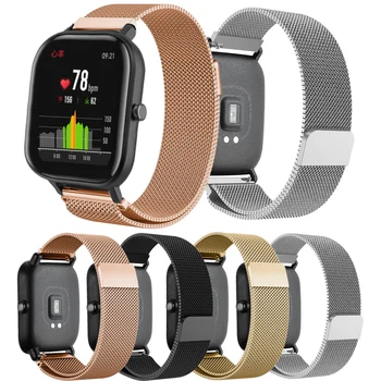 

20mm Milanese Bracelet for Amazfit GTS / GTR 42MM for Xiaomi Huami Amazfit Bip Youth Smart Watch Strap Stainless Steel Wristband