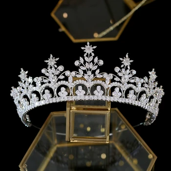 

High quality bridal crown sparkling zircon stone with Tiaras headband bridal wedding gift