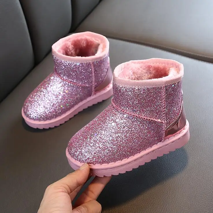 

Baby Snow Boots For Boys Girls Kids Fashion Boots Soft Fur Cute Children Leather Australia Boot Size 25-36