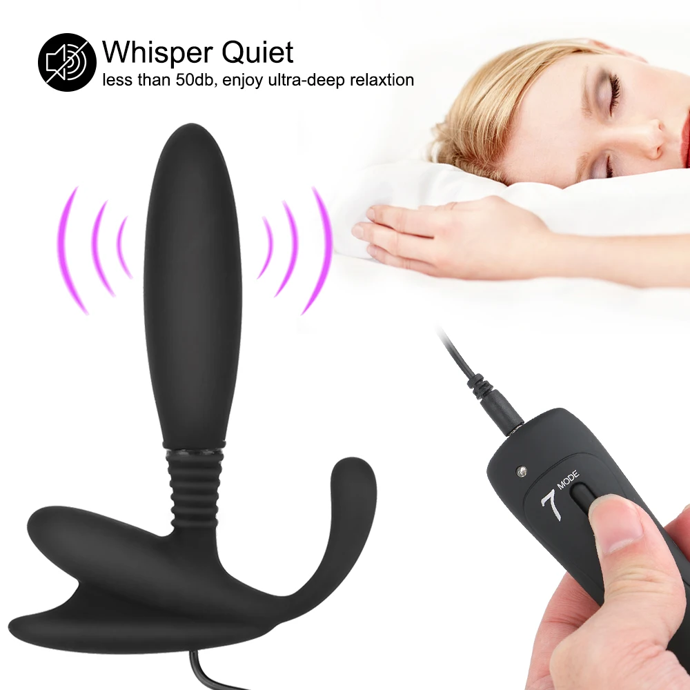 Prostate Massager Anal Vibrator Silicone 7 Vibration Modes_voghion.com