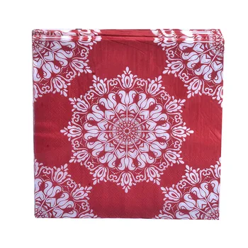 

33 X33cm- 80pcs Wine Red Mat Paper Wedding Napkin Tissue