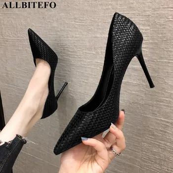 

ALLBITEFO Special material sexy high heels wedding women shoes women high heel shoes thin heels night club women heels