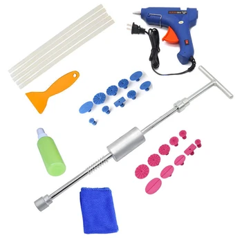 

Paintless Dent Repair Tool Auto Dent Puller Kit Dent removal Slide Hammer glue sticks Reverse Hammer Glue Tabs Car Hail Damage