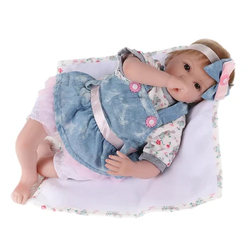 43cm de silicona renacido Boneca Realista muñeca de bebé a la moda para la princesa de los niños Regalo de Cumpleaños Bebes Reborn muñecas