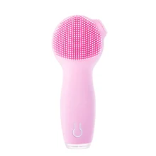 Портативная Массажная электрическая usb-зарядка мягкий отшелушивающий акустическая вибрационная силиконовая двухсторонняя ручная Очищающая щетка для лица