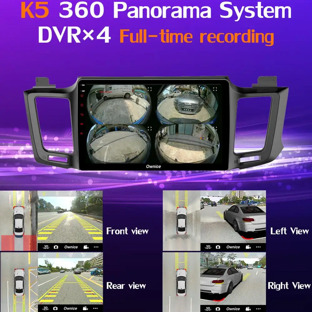 360 ° камера Android 9,0 4G ram+ 64G rom DSP CarPlay Автомобильный gps радио плеер для Toyota RAV4 RAV 4 2013