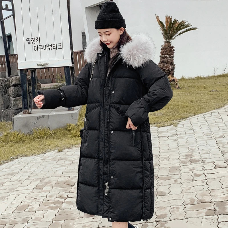 Черный Корейский стиль, зимняя куртка для женщин, новинка, с капюшоном, с хлопковой подкладкой, оверсайз, женская зимняя новинка, Nicesnowl, пальто, верхняя одежда, Модное теплое пальто - Цвет: Черный