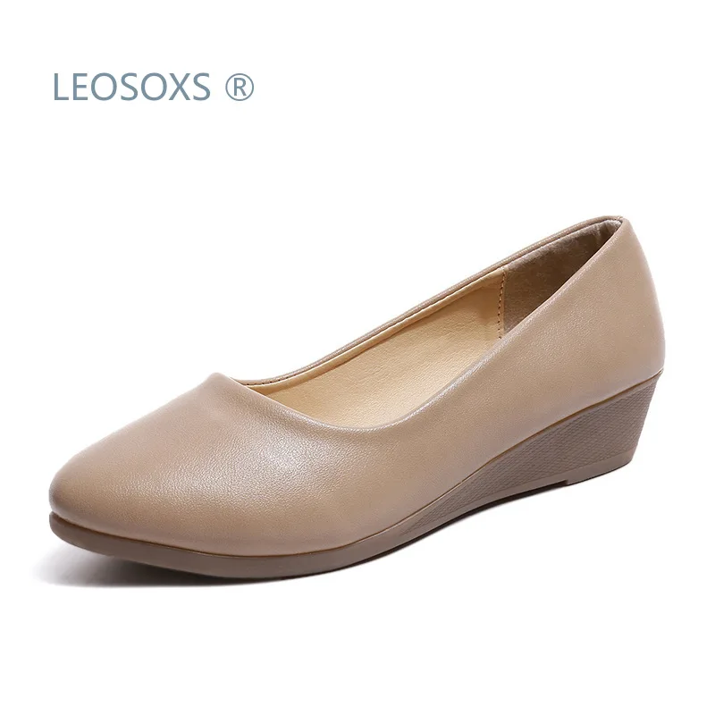 

2020 Spring New Style WOMEN'S Shoes Slanted Heel Comfortable round Moccosins Flat with Work WOMEN'S Shoes Fashion