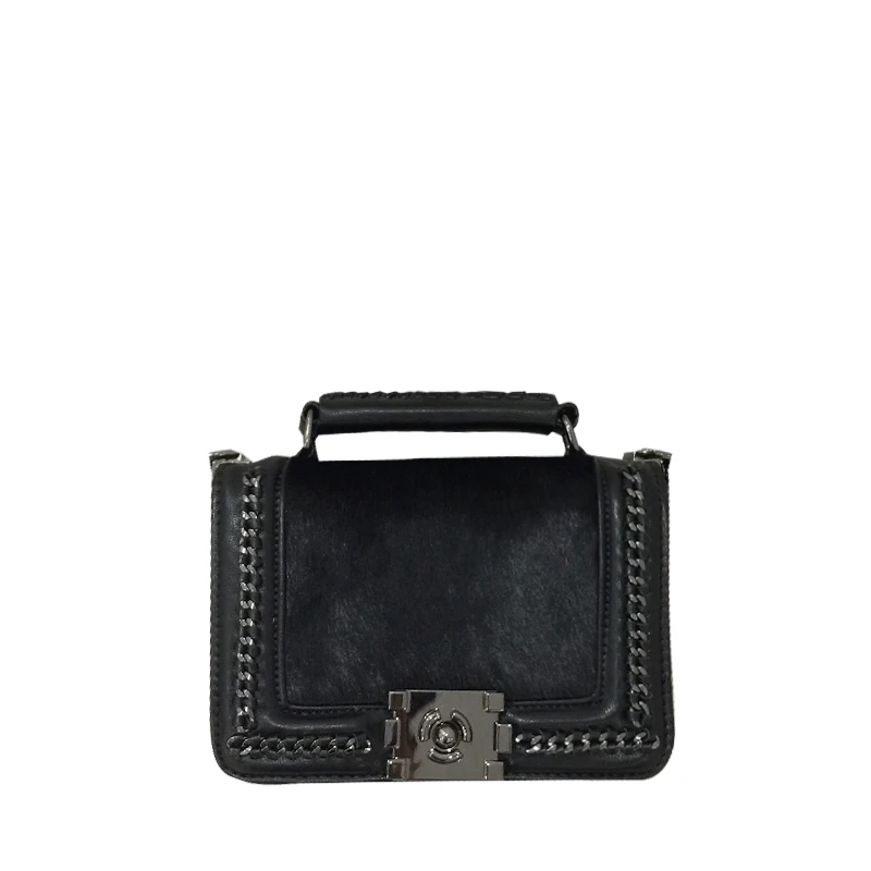 

Luxury Brand Horse Hair Chain Women Shoulder Bag 2019 New Women's Bag Shoulder Messenger Bag Casual Lock Trendy Handback Women
