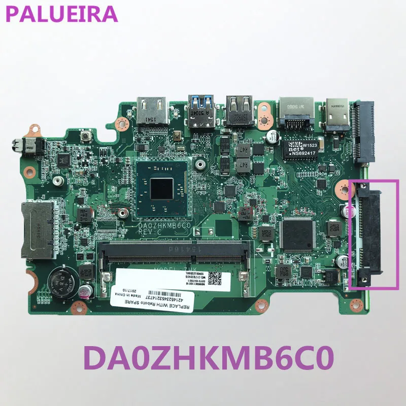 PALUBEIRA DA0ZHKMB6C0 материнская плата для acer Aspire ES1-111 E3-112 V3-112P Материнская плата ноутбука DDR3 процессор Celeron работы origi