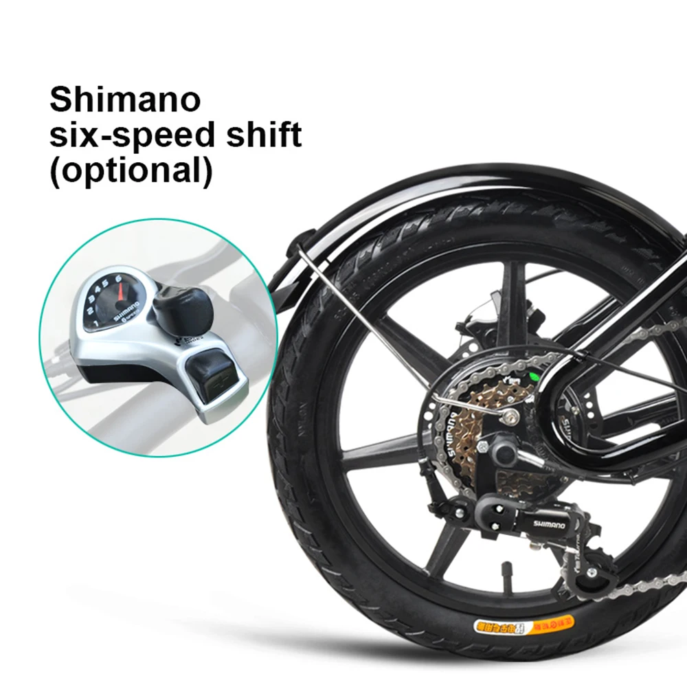 Clearance FIIDO 16 Inch Folding Electric Bicycle Variable Speed Power Assist Eletric Bicycle Moped E-Bike 250W Brushless Motor 36V 7.8AH 17