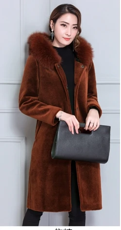 CAMEL Зимние пальто с капюшоном Женское пальто с длинным рукавом из шерсти Feminino Casaco женский кардиган из кашемира WS70 - Цвет: CAMEL