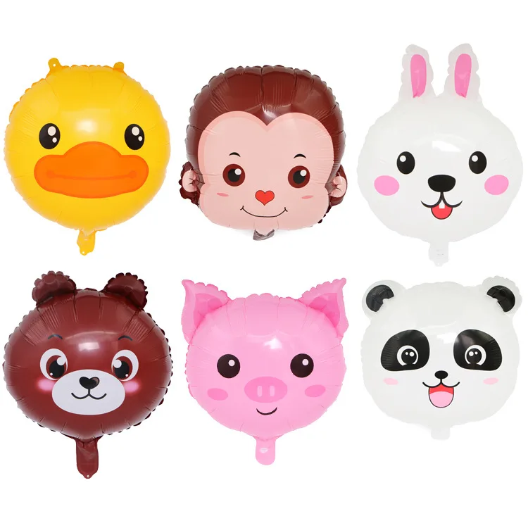 Manufacturers Direct Selling New Style 18-Inch Cartoon Ground Promotion Balloon Bear Rabbit Monkey Pink Pig Floating Empty Alumi