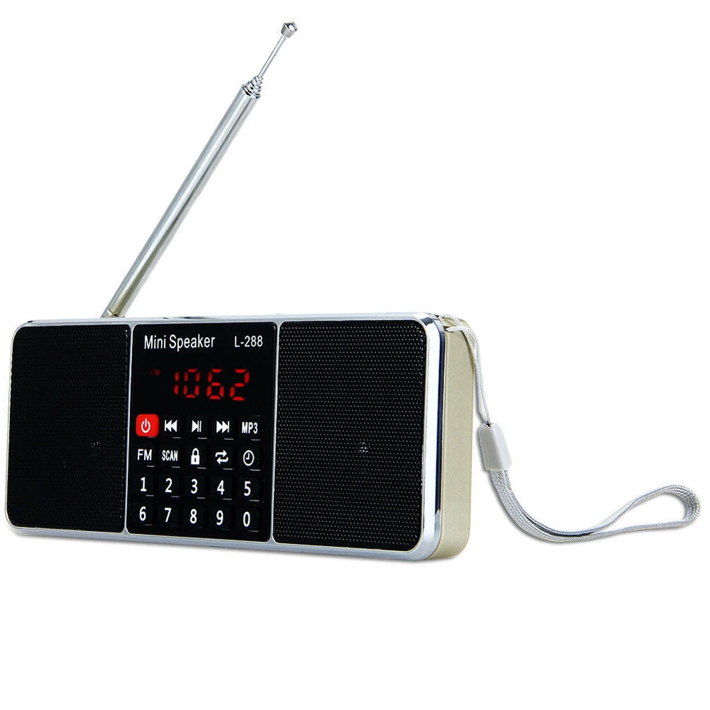 

Insert Card Multifunction Receiver Car Accessories Travel Bluetooth Speaker Handsfree Call Digital Radio USB Rechargeable Stereo