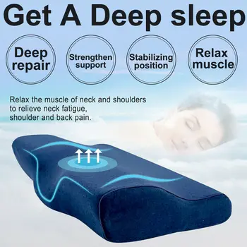 

Contour Memory Foam Cervical Pillow Orthopedic Neck Pain Pillow for Side Back Stomach Sleeper Pillows Neck Head Back Support