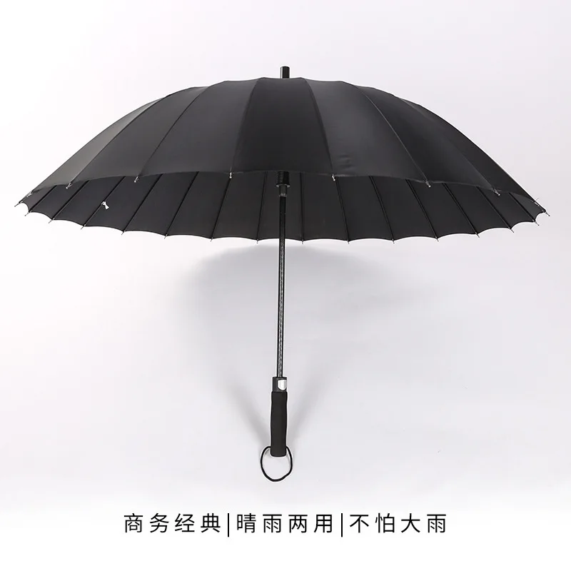 

Straight Pole Umbrella Custom Logo Ultra Large Wind-Resistant 24 Bone Business Solid Color Long Umbrella GOLF Gift Umbrella Adve