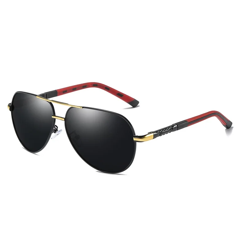 YSO Мужские Винтажные алюминиевые поляризационные солнцезащитные очки классический бренд солнцезащитные очки покрытие линзы антибликовые очки для вождения для мужчин/женщин Новинка - Цвет линз: BlackGold-Black