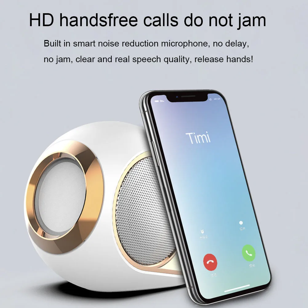 Открытый портативный 3D беспроводной Bluetooth динамик с микрофоном HIFI Hands Free вызов бас Поддержка TF карта FM радио usb зарядка