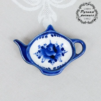

Stand for tea bags, gzhel, porcelain, 10x7 cm 4177762