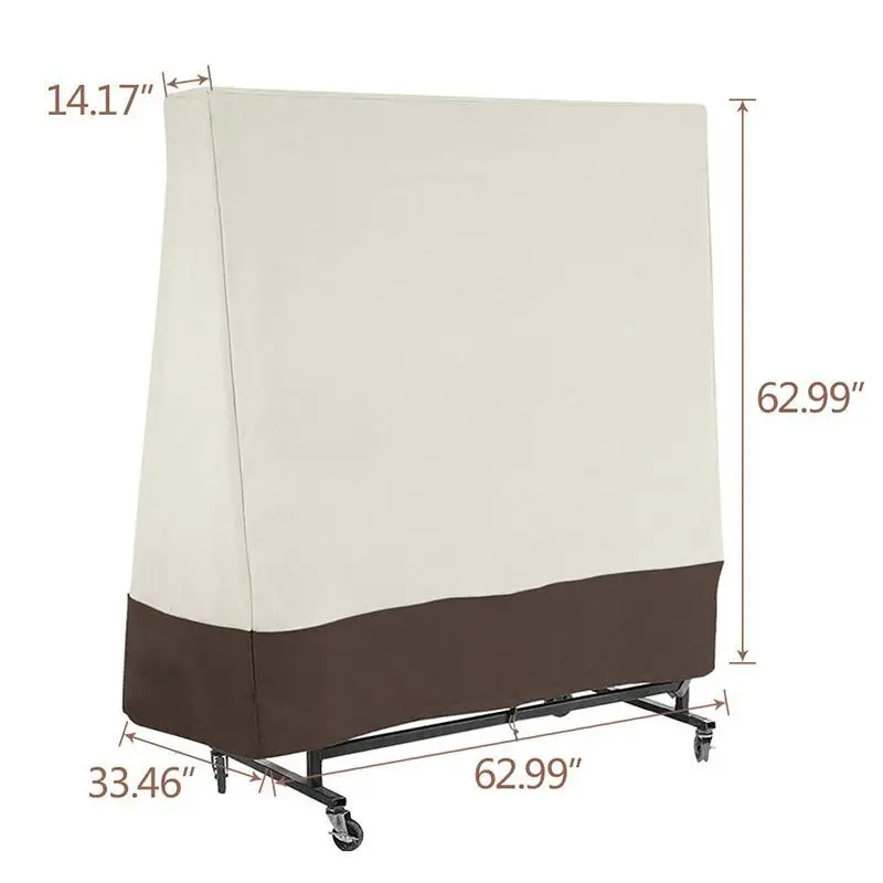 Pingpong Outdoor Table Dust Covers Protector Sofa Chair Waterproof Dustproof Cover Resistant Tennis Pingpong Table Storage Cover - Цвет: beige