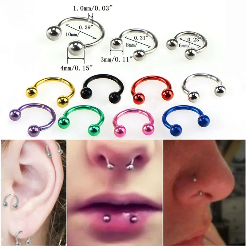 Кольцо для имитации носа из хирургической стали ювелирное изделие пирсинга