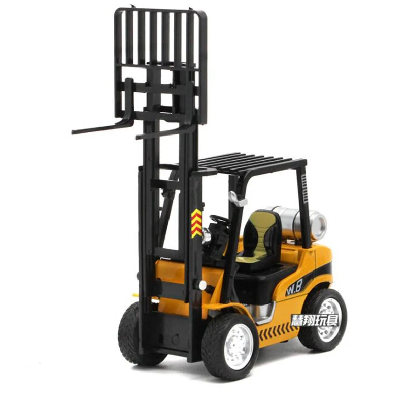 14 5 см 1/24 весы Fork Lift Truck Engineering Building Car Литой Сплав модель игрушки W поддон коллекции