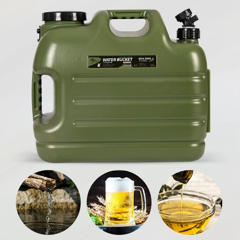 Desert Fox 10L/12L/18L/25L Large Military Green Water Tank Carrier Container with Spigot for Camping Outdoors Hiking Accessories 5