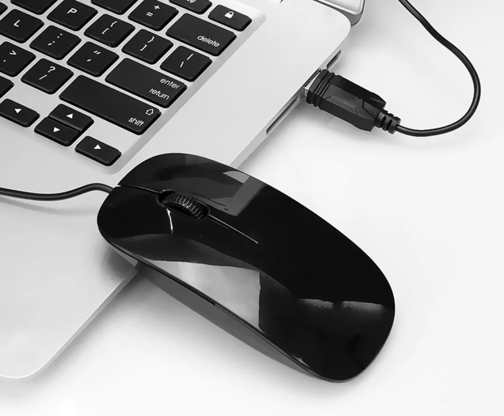 SeenDa Mini Wired Mouse for Laptop Notebook Ergonomic Design Super Slim Mouse for PC Portable Optical Mice computer