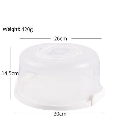 Transparent Portable Cake Box Food Fresh-Keeping Box Refrigerator Anti-cross Smell Box Fruits Vegetables Storage Boxs Holder Blue