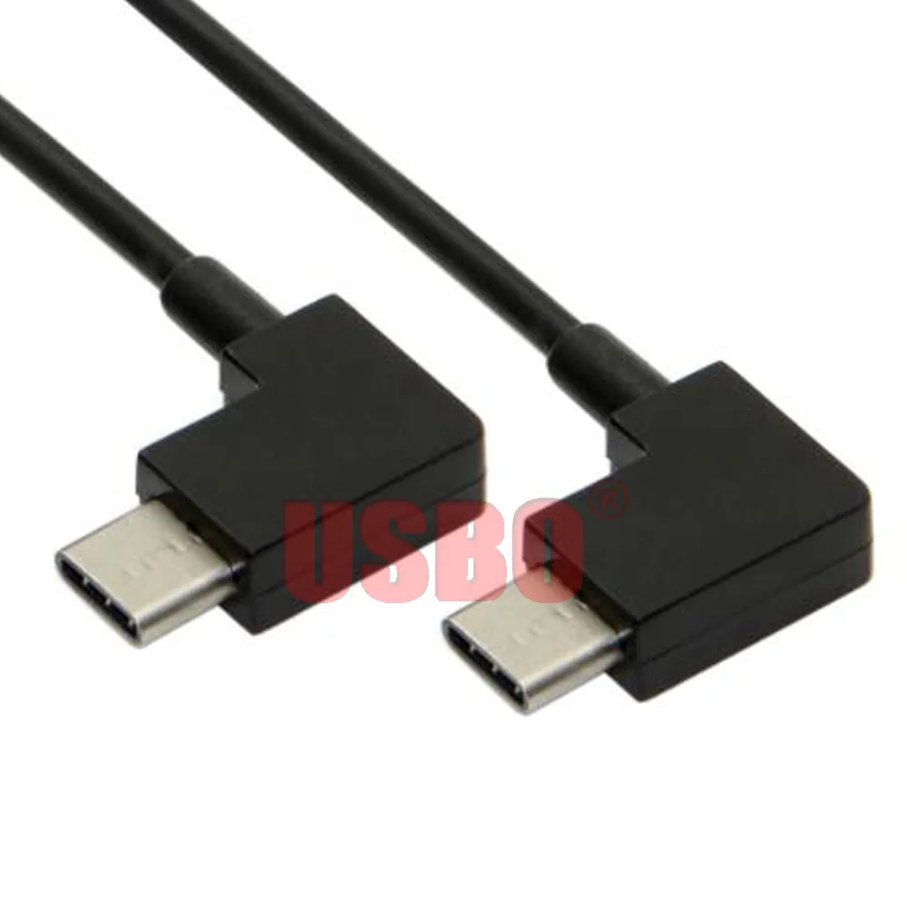 Высококачественный двойной 90 градусный коленчатый кабель FPV черный 0 3 м USB3.1 Type C