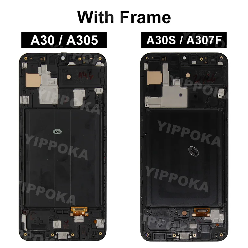 LCD 터치 스크린 디지타이저 디스플레이 어셈블리, 6.4 인치 AMOLED, 삼성 갤럭시 A30, A305, A30S, A307F 용 SM-A305F 디스플레이 선택