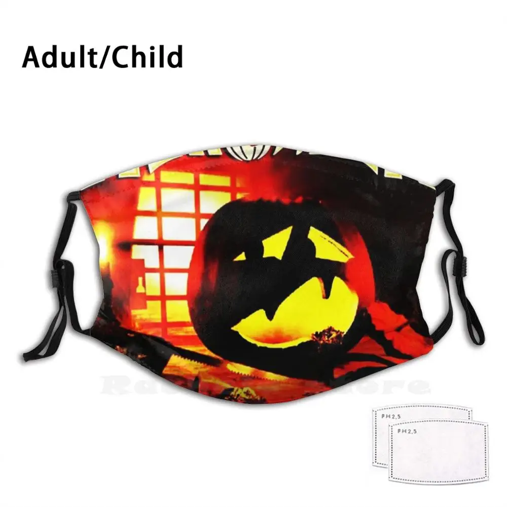 

Helloween Band Logo Funny Print Reusable Filter Face Mask Helloween Band Logo Band Music Ngeten Heavy Metal Tour2020