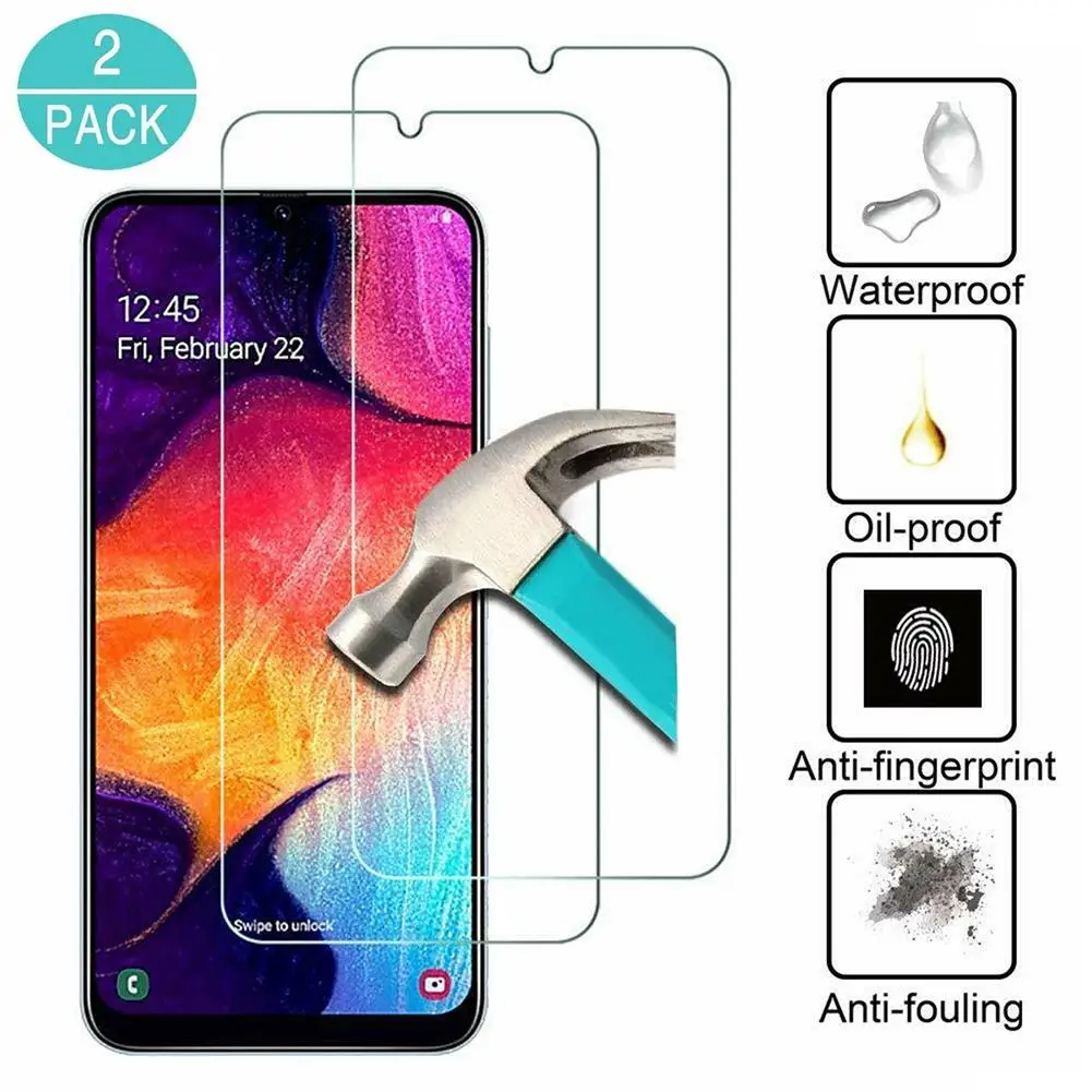 

New Arrival 2Pcs Tempered Glass Screen Film for Samsung Galaxy A10/20/30/40/50/60/70/80/90
