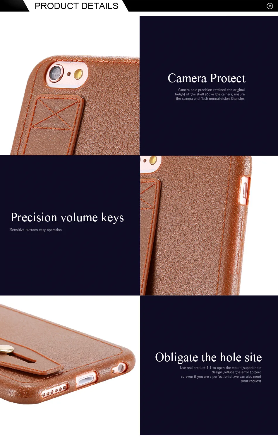 Vintage Case For iPhone 6 6S 7 Plus 5 5S SE Cover Flexible Hand Holder kickstand Leather Grain Silicone Cover For iPhone 6 6s 7 (5)