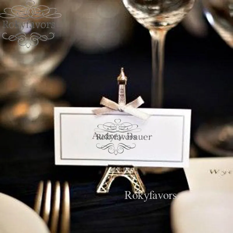 Eiffel Tower Place Card Holders Photo Holder Wedding Reception Favor 
