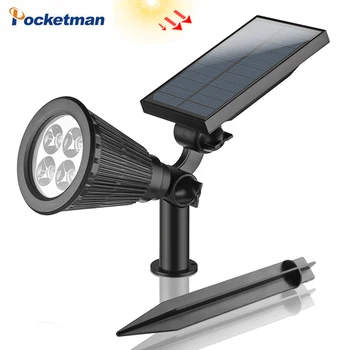 

Solar 4LED/7LED 2-in-1 Garden Light White Wall Light RGB Insert Floodlight Waterproof WarmWhite Outdoor Landscape Light with Box