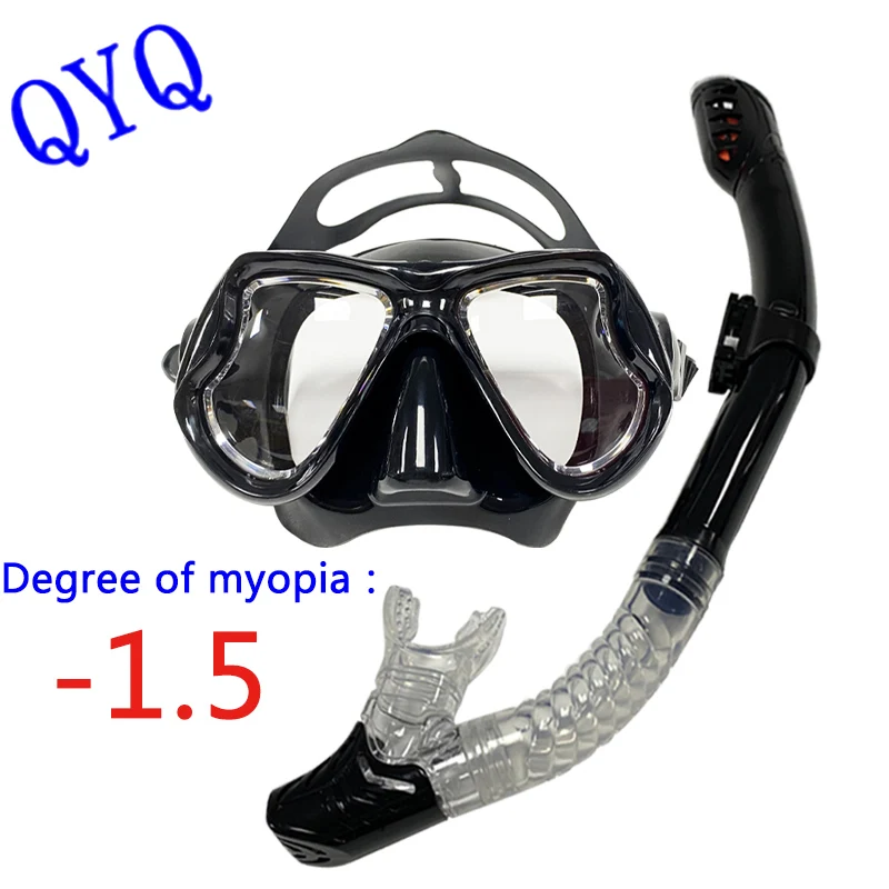 QYQ Snorkeling mask optical myopia diving glasses adult universal power lens diving mask 3