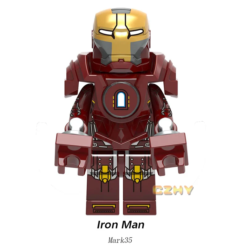 Строительные блоки Супер Герои кирпичи Железный человек Tony Stark Mark 24 Mark 25 Mark 31 Mark 32 Фигурки игрушки Обучающие Для детей X0253
