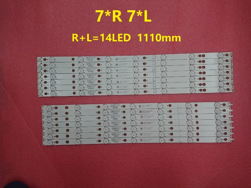 Комплект 14 шт. светодиодный полосы подсветки для 55PFF5701 55PUS6501 LB55072 TPT550U2 EQLSHA. G GJ-2K16-550-D714-V4-R L 01N31 01N32