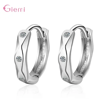 

Good Quality 925 Sterling Silver Earrings For Women Small Hoop Ear Accessory Gift Cubic Zircon Earrings Big Promotion