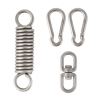 

Stainless Steel Swing Spring Hook Kit Hardware Ceiling Garden 360 Degree Rotating Veranda Accessories Anti Rust Hanging Chair