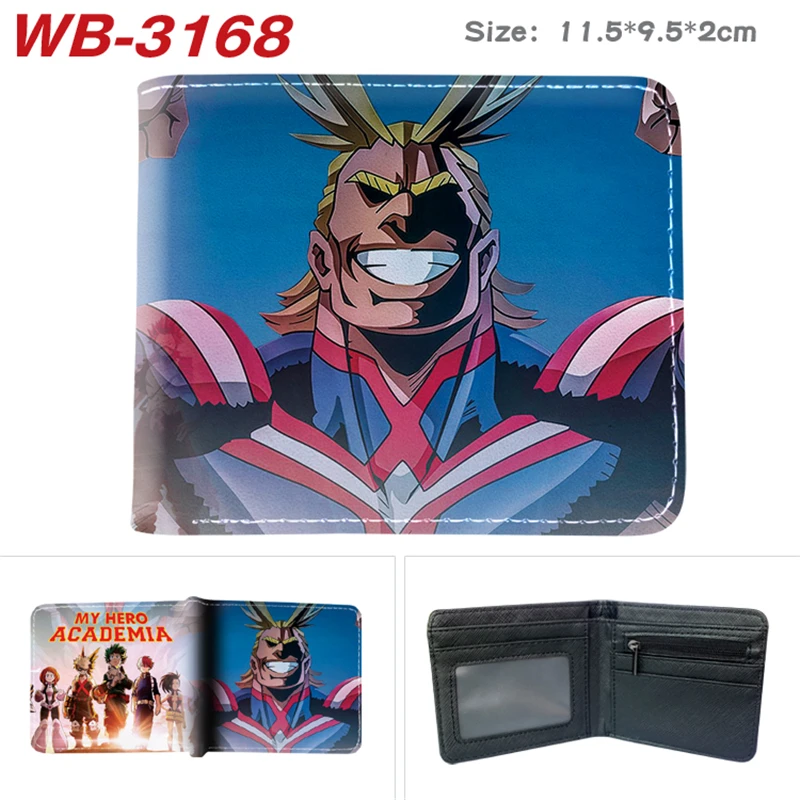 Japanese Cartoon  My Hero Academia Wallet Short Purse for Student Whit Coin Pocket Credit Card Holder 