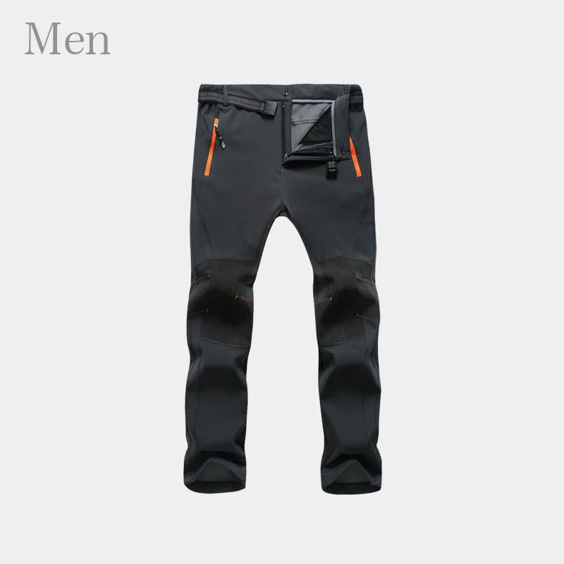 Men Gray Pants TWTOPSE, зимние велосипедные штаны для мужчин и женщин, водонепроницаемые, термальные, спортивные брюки, MTB велосипед, велосипедные штаны, ветрозащитная Теплая Флисовая одежда - Цвет: Men Gray Pants