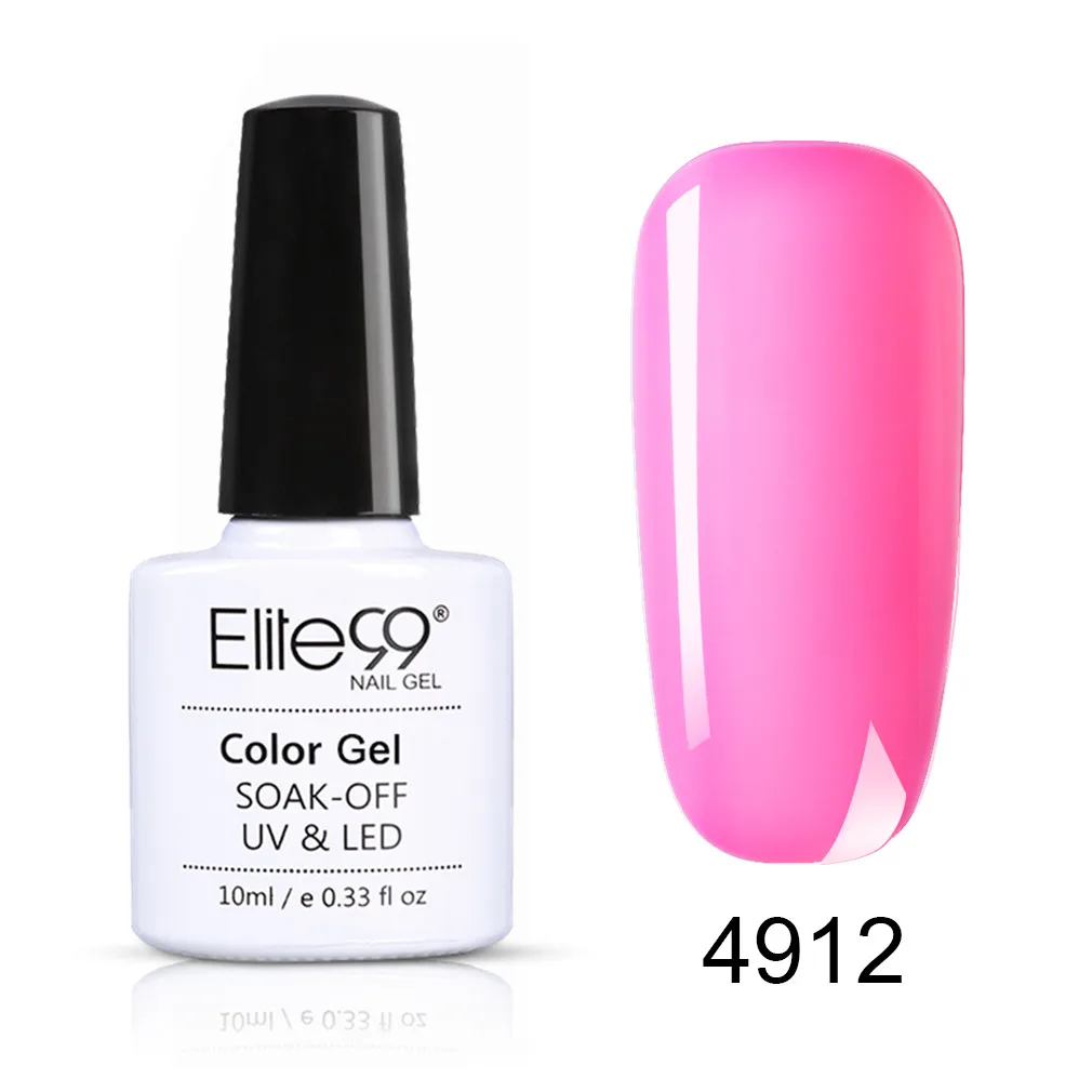 4912 Elite99 Гель-лак Набор UV Vernis Полупостоянный праймер верхнее покрытие 10 мл телесный гель лак для ногтей, маникюр гель лак PolishesNails - Цвет: 4912
