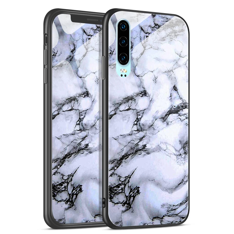 W106 Для huawei P30 Lite Pro закаленное стекло задняя крышка для huawei ELE VOG MAR L29 L04 LX1 P30Pro роскошный противоударный корпус мобильного телефона - Цвет: W106